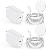 ? MFi Certified?Magnetic Wireless Charger,2Pack 10FT  Mag-safe Charger,Fast MagSafe Charging Wireless iPhone Charge Pad USB C Block Adapter
