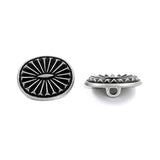 12 Pieces Oval Southwest Concho Style Metal Shank Buttons. 21Mm X 17Mm