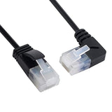 xiwai Ultra Slim Cat6 Ethernet Cable RJ45 Left Angled to Straight UTP Network