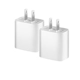 [2-Pack] Usb C Wall Charger, Pd 20W Fast Charging Power Adapter Plug For Iphone 14/13/12/11 Pro Max, Mini, Pro Xr, Galaxy, Pixel 4/3, Ipad/Ipad Mini And More Etl Certificated Charger Adapter