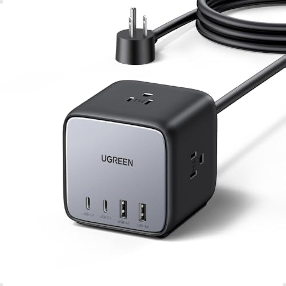 UGREEN 65W USB-C Charging Station with AC Outlet, Nexode 7-in-1 GaN Power Strip for Home, Office and Travel, with 3 AC, 2 USB C & 2 USB A, 6ft Extension Cord, for MacBook Pro, iPhone 16 Pro and More