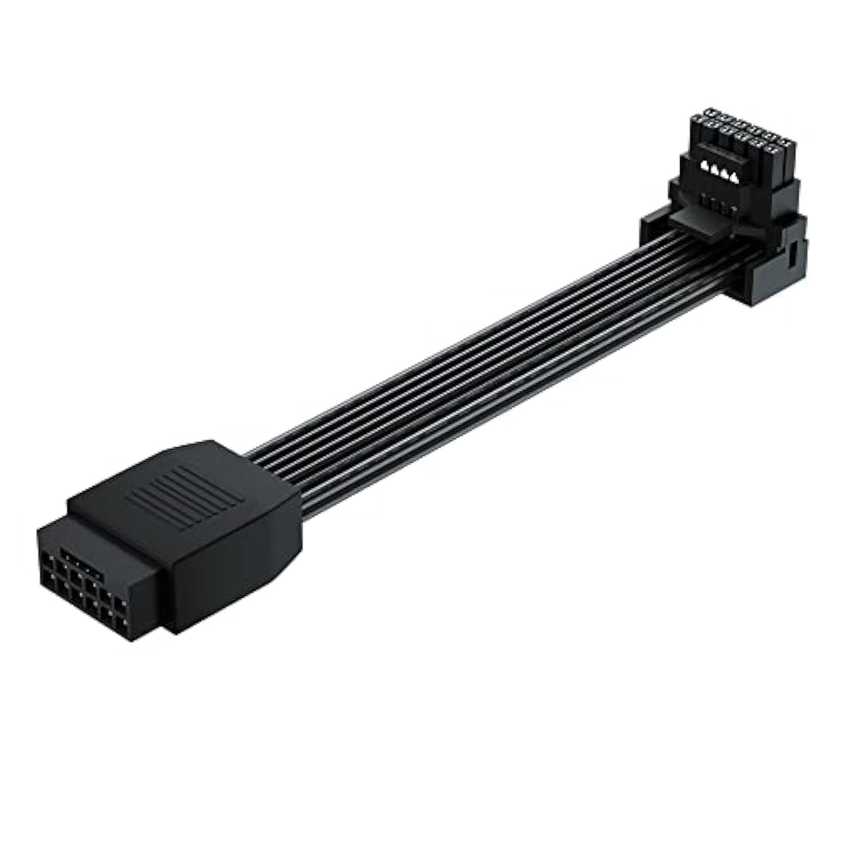 Pci-E 5.0 12Vhpwr 16Pin Right Angle Adapter Female To Male Extension Cable, 16Awg 600W 12Vhpwr 90 Degree Adapter For Graphic Card Gpu 12+4Pin Rtx 3090Ti 4070Ti 4080 4090 (Type A)
