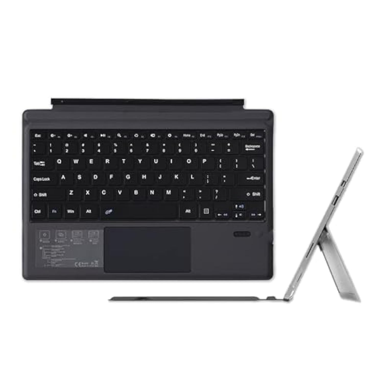 Keyboard Replacement Type Cover Trackpad Mouse For Microsoft Surface Pro 7+ 7 Pro 6 Pro 5 Pro 4 Pro 3 Ergonomic Portable Slim Wireless Bluetooth Rechargeable