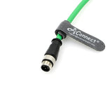 M12 4 Position D-Coded Connector To Rj45 Cat5E Ethernet Cable Assembly Waterpr