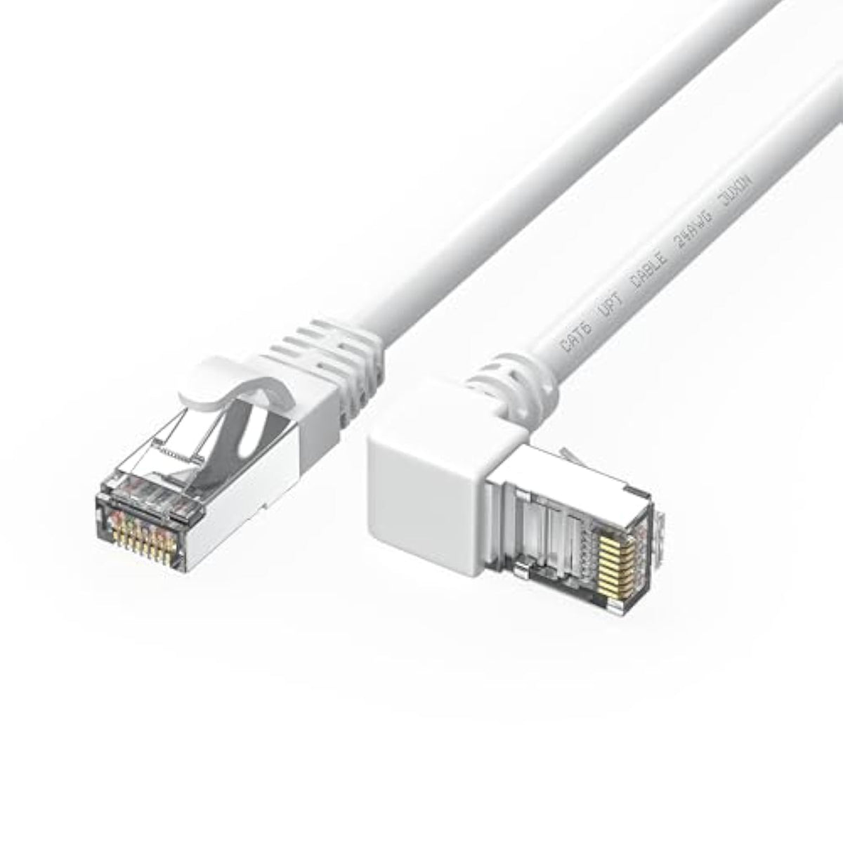Cat 6 Ethernet Patch Internet Cable - 6 Foot, White Cat6 Ethernet Cable Right