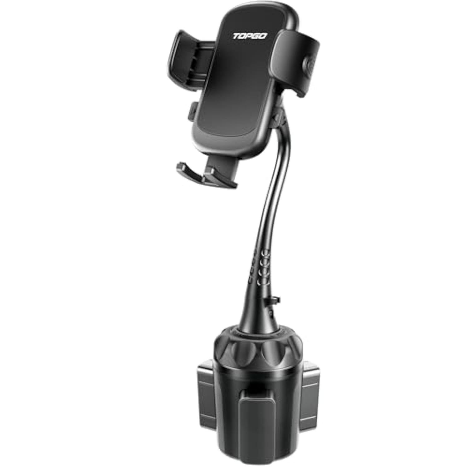 Cup Phone Holder For Car [Upgraded Adjustable Gooseneck & Firmly Stable] Car Phone Mount Cell Phone Automobile Cradles For Iphone 16 And All 4-7 Inches Smartphone(Black)