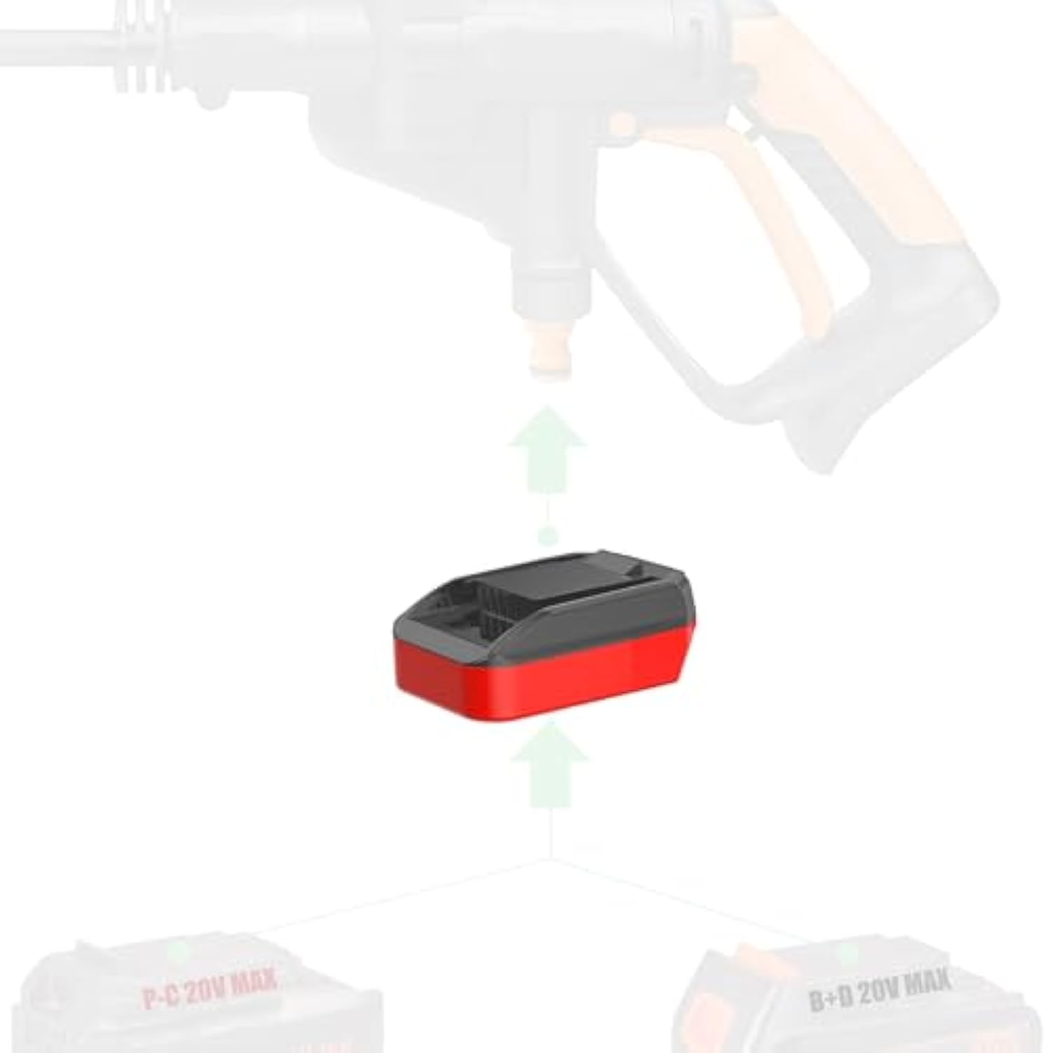 Worx 20V Tool Adapter Compatible with Black+Decker & Porter Cable Batteries