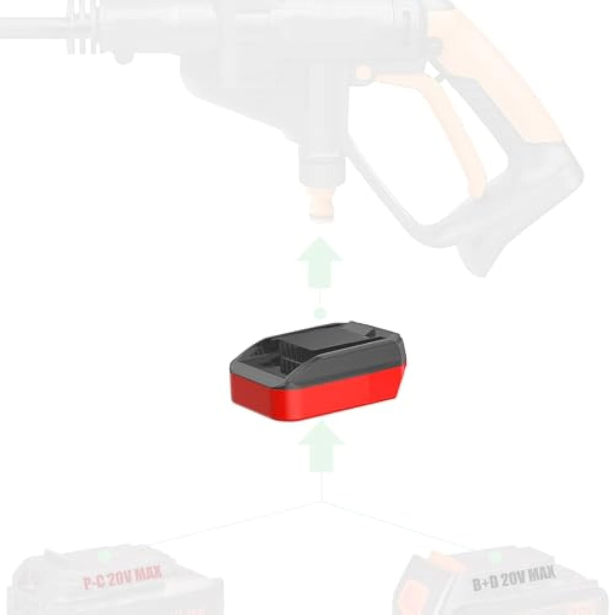 Worx 20V Tool Adapter Compatible with Black+Decker & Porter Cable Batteries
