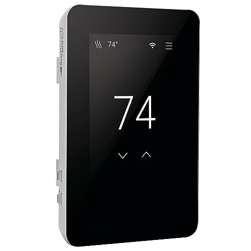 Sunstat Commandplus Touchscreen Programmable Smart Wi-Fi Thermostat For Electric Floor Heating Systems, 4.3" Screen, Floor And Air Sensing Control, Energy Monitoring, Remote Access
