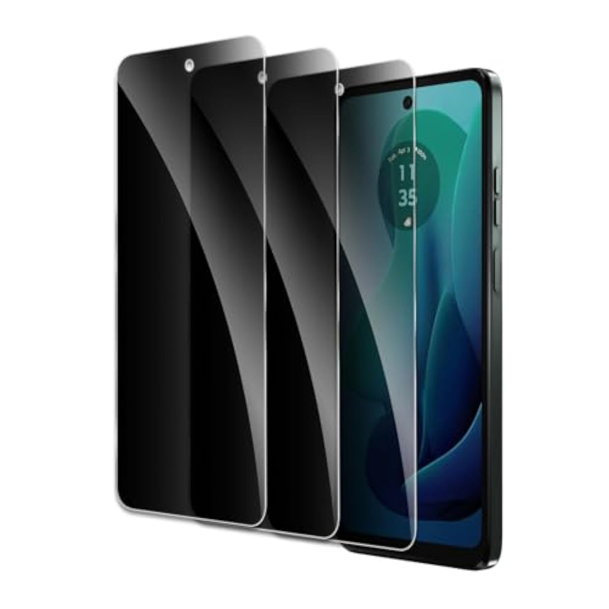 Privacy Screen Protector For Motorola Moto G 5G 2024, Shatterproof Tempered Glass Accessories, Anti Spy Tempered Glass Film, Case Friendly Ultra Resistant 9H Hardness Anti-Glare Hd Black -3 Pack