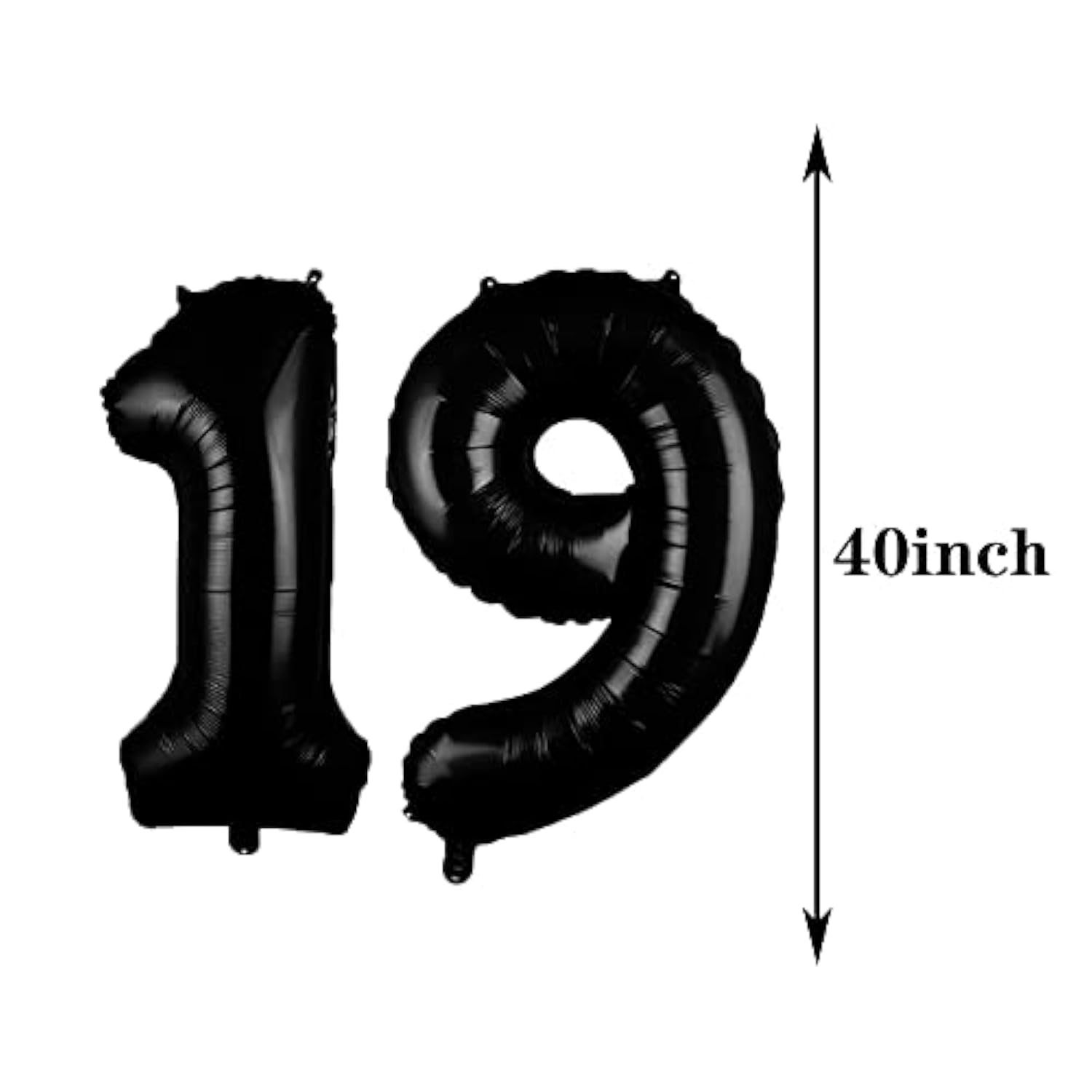 Sweet 19Th Birthday Decorations Party Supplies,Black Number 19 Balloons,19Th Foil Mylar Balloons Latex Balloon Decoration,Great 19Th Birthday For Girls,Women,Men,Photo Props