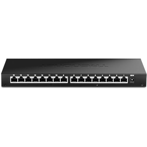 16-Port Unmanaged 2.5G Desktop Network Ethernet Switch, Teg-S3160, 16 X 2.5Gb Rj-45 Ports, 80Gbps Switching Capacity, Ethernet Splitter, Ndaa & Taa Compliant, Protection, Black