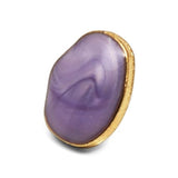 Purple Small Gravel Shape Enamel Layer Metal Base Sewing Shank Buttons