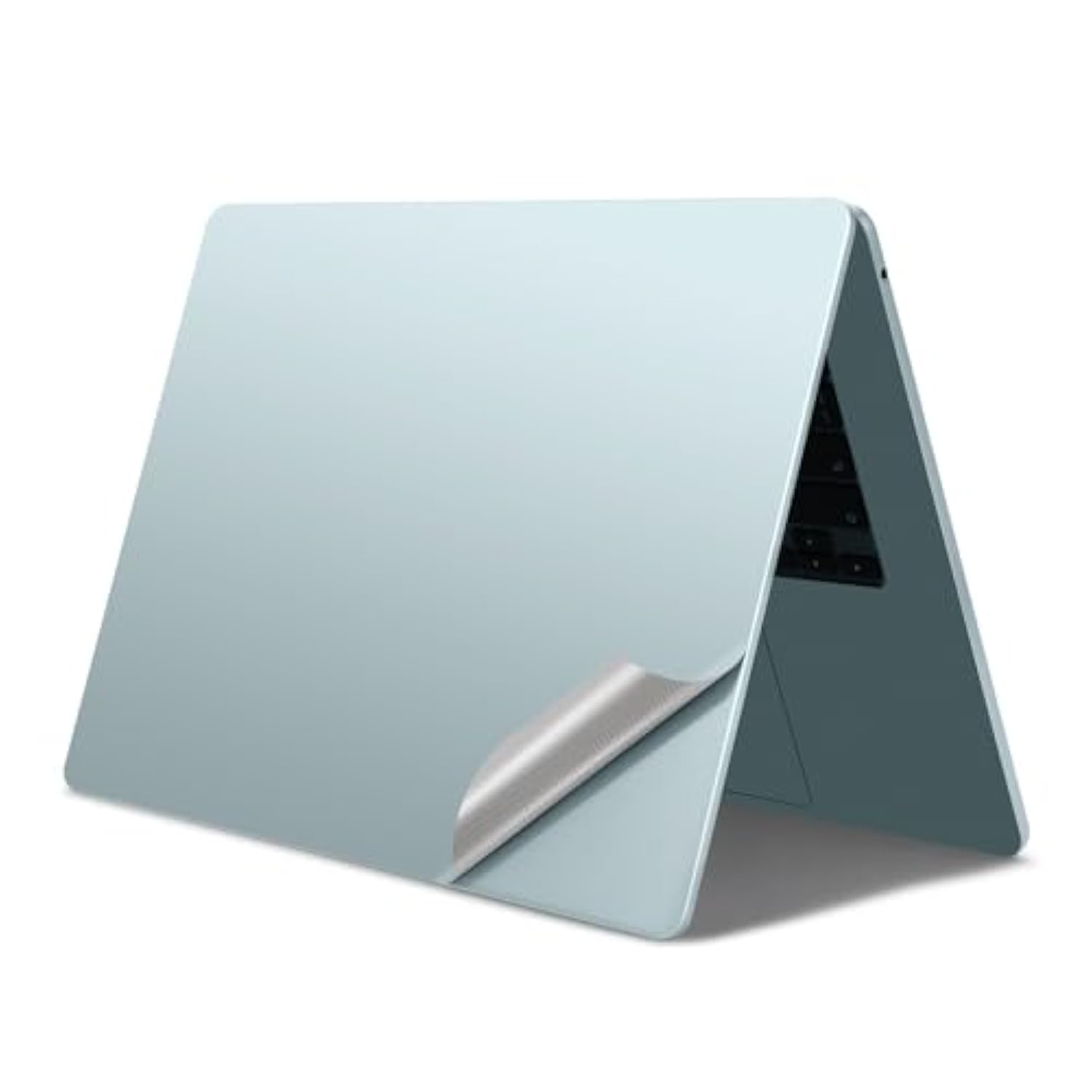 4 In 1 Ultra Thin 3M Vinyl Full Size Laptop Skin Cover Palm Rest Protector Sticker For 2025 Macbook Air 15 Inch M4 (Model: A3241) And 2023/2024+ Macbook Air 15" M2 M3 (Model: A2941/ A3114) - Blue