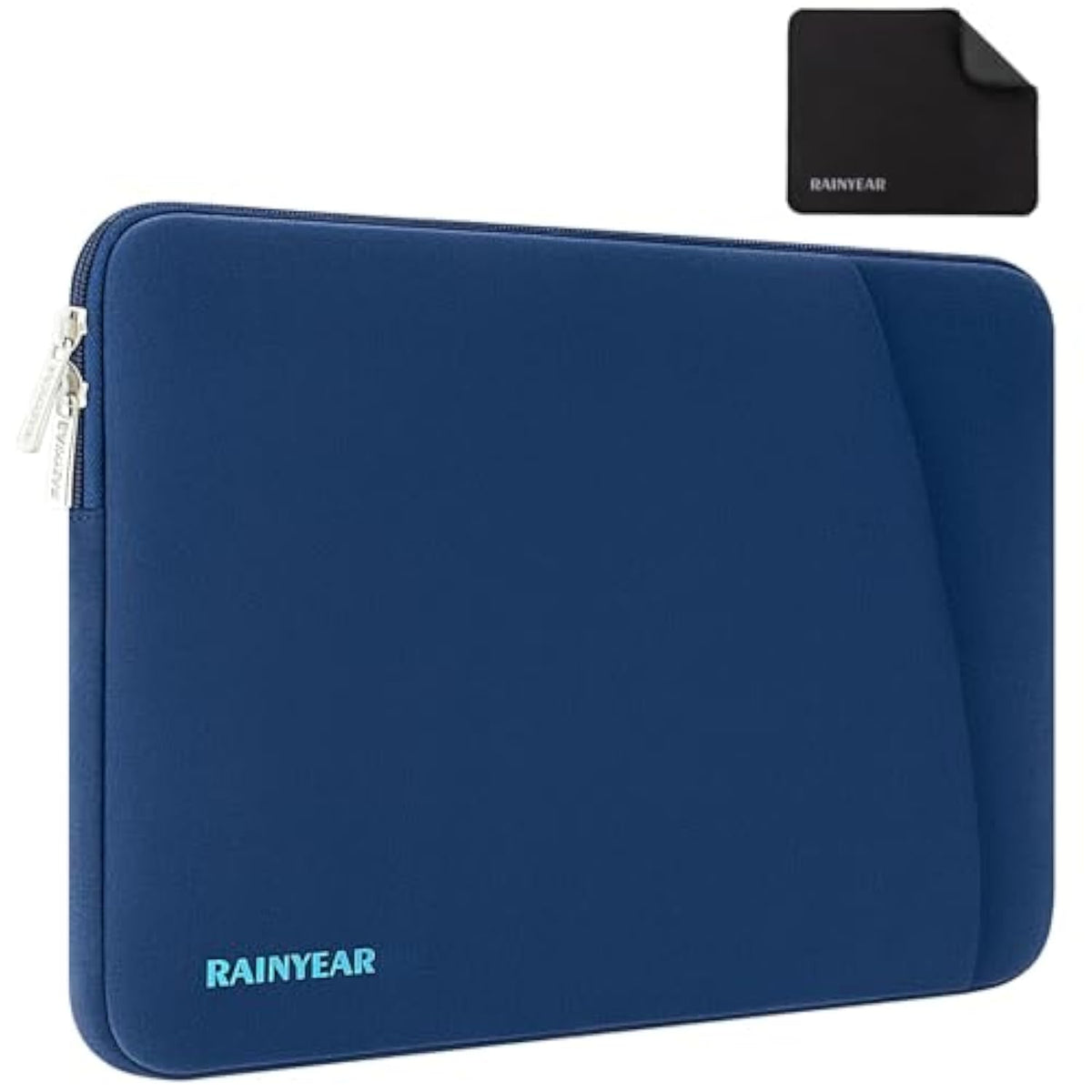 Rainyear Laptop Sleeve Case With Front Pocket, 13.3 Inch Protective Portable Case Briefcase Laptop Bag Cover Compatible With Macbook Air/Pro 13-13.3 Inch, Macbook Pro/Max 14 Inch, Navy Blue