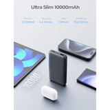 Portable Charger, 10000Mah 30W Usb C Power Bank Pd Fast Charging Slim Portable Phone Charger Battery Pack For Phone, Macbook, Laptops, Earbuds And More