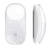 Cover Compatible With Apple Magic Mouse 1&2, Ultra Thin Transparent Plastic Hard Case For Magic Mouse, 3-Layer Drop-Resistant And Dust Proof Protective Skin With Glitter Pattern Design
