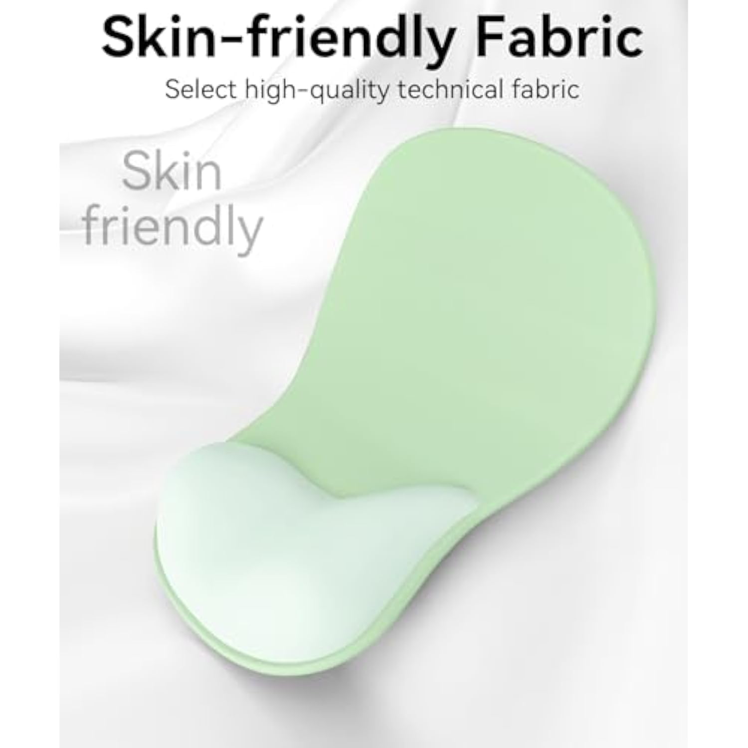 Mouse Pad With Gel Wrist Rest, Ergonomic Comfortable Computer Wrist Support For Laptop, Pain Relief Mousepad With Non-Slip Pu Base For Office & Home (Green)