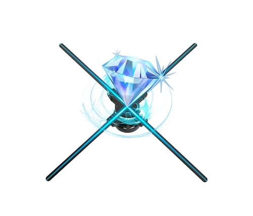 3D Fan,27.5 Inch 3D Led Fan Projector 832 Hd Led Beads, Holographic Fan Advertising Support App+Remote+Bluetooth Audio+Splicing,For Store ,Halloween,Christmas