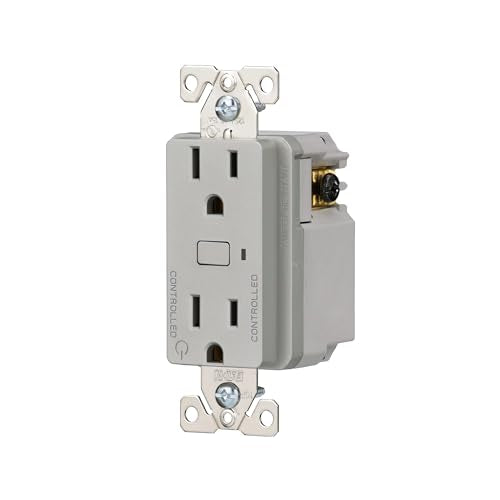 Ewftrcr15-Sg-Bx-L Wi-Fi Smart Receptacle Works With Hey Google And Alexa, Silver Granite