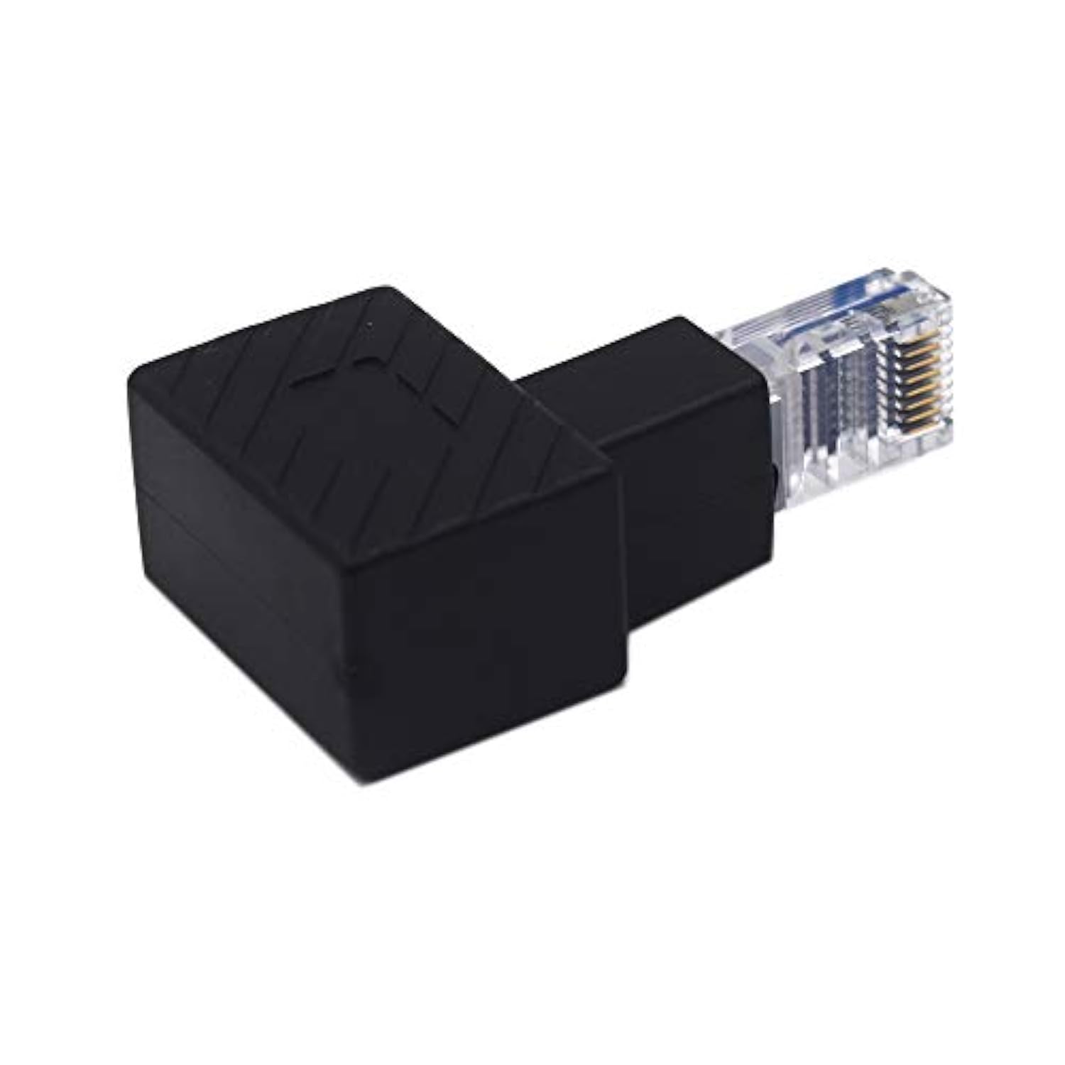 2 Pack Network Rj45 Extender, 90 Degree Downward Angle Ethernet Lan Rj45 Male