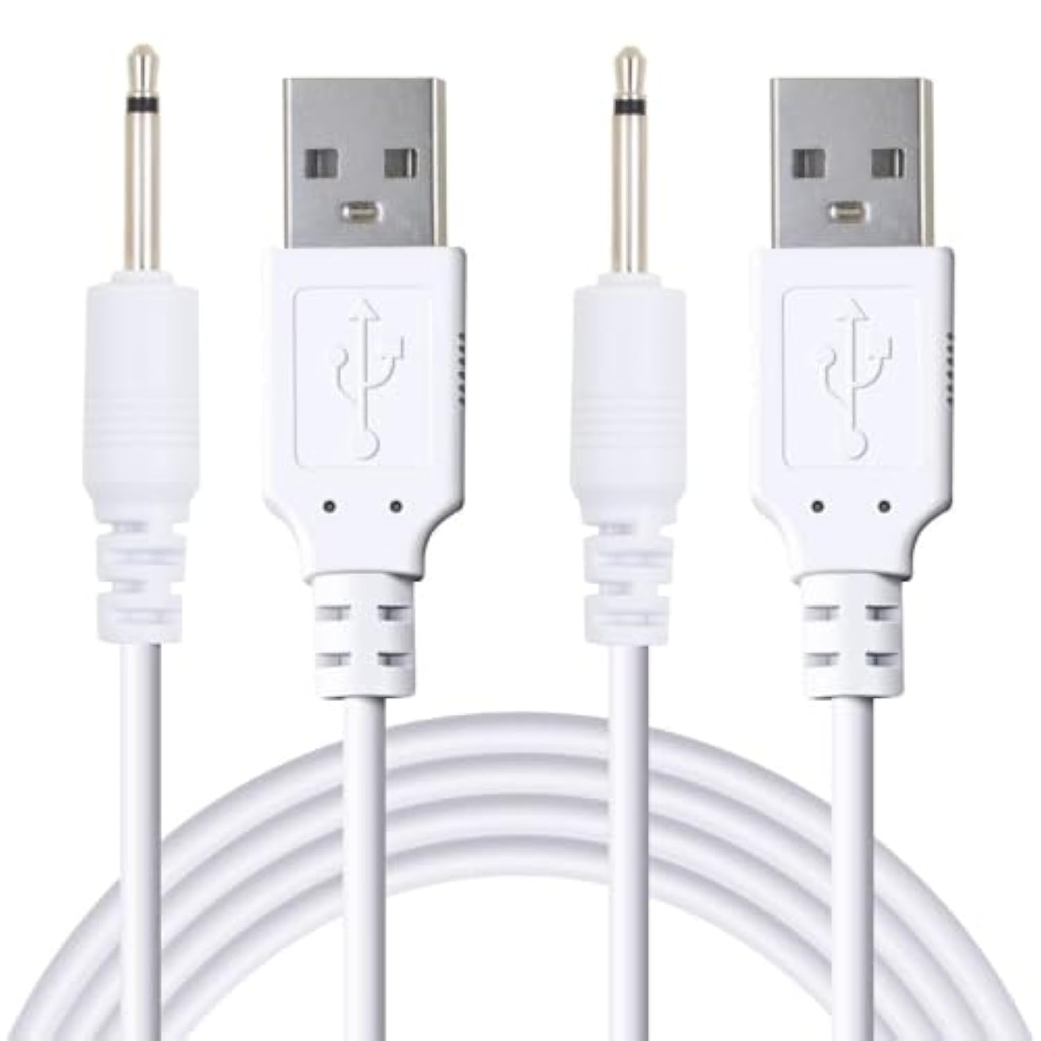 2 Pack 2.7Ft Usb To Dc 2.5Mm Fast Charger Cable, Replacement Charging Cord Adapter Suitable For Toys, Massagers, Beauty Equipment - Enhanced Charging Speed