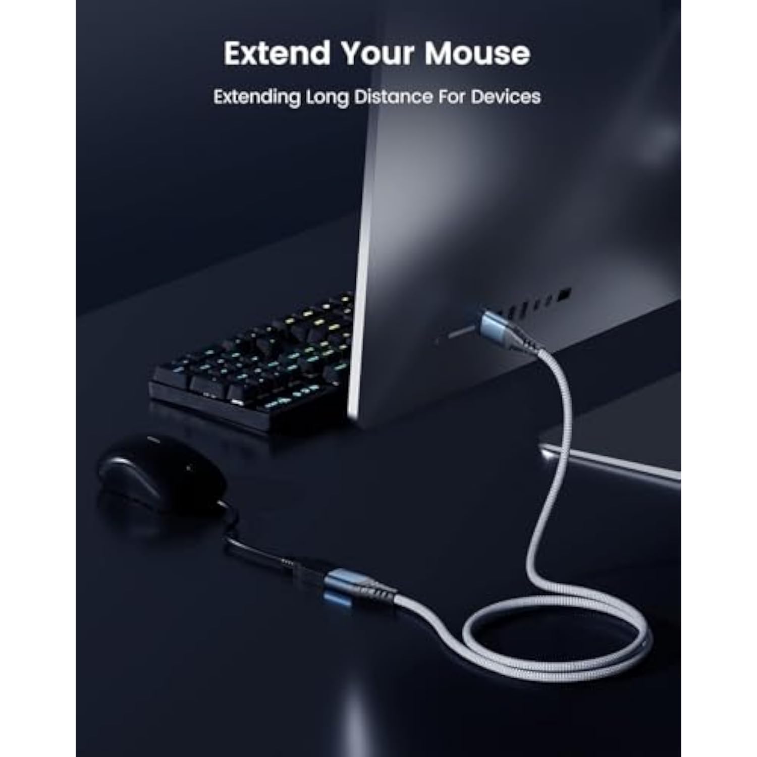 Usb Extension Cable 6.6Ft, Usb 3.1 Type A Male To Female Extender Cables High-