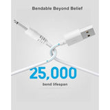 2.7Ft Replacement Usb Dc Charging Cable 2.5Mm Fast Charger Cord 2 Pack