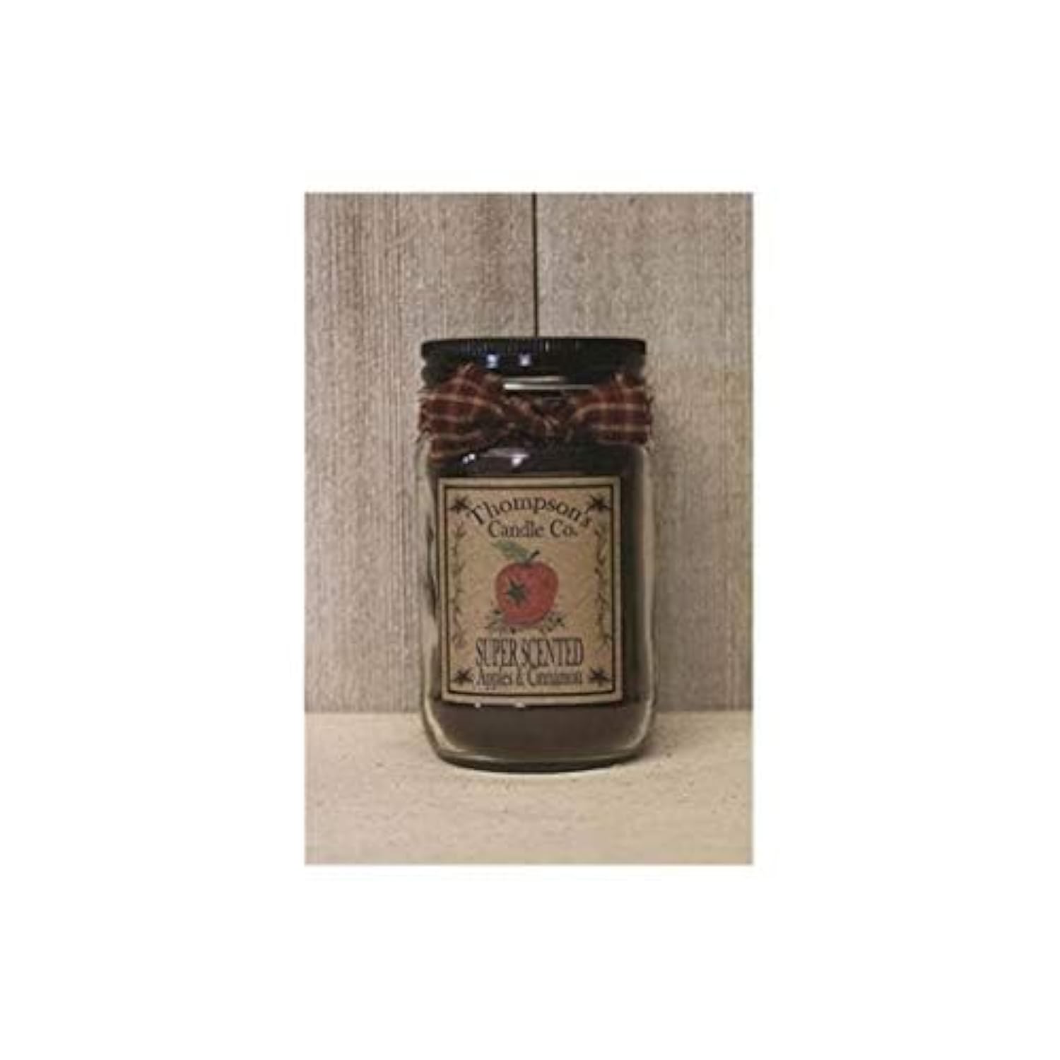 Thompson'S Candle Apples And Cinnamon Small Mason Jar Scented Candle, 12 Oz (Acsm)