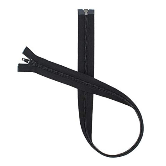 27" #5 Coil Black Separating Zipper
