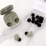 6 Pairs Silicone Galaxy Buds 2 Ear Tips Earbuds, S/M/L 3 Size Soft Rubber Flexible Eartips Buds Wing Tips Fit In Case Compatible With Samsung Galaxy Buds 2 / Galaxy Buds Plus - Black