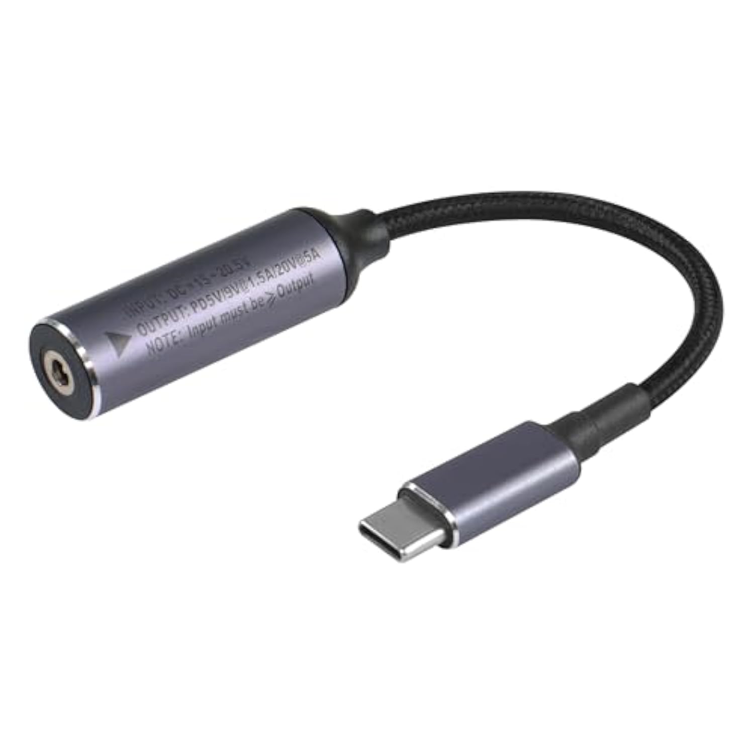 Pd 100W Dc 3.5Mm X 1.35Mm Female Input To Usb Type C Male Power Charging Cable, Dc35135 To Type C Extension Cable With Pd Automatic Identification Chip,For Phones,Tablets,Laptops