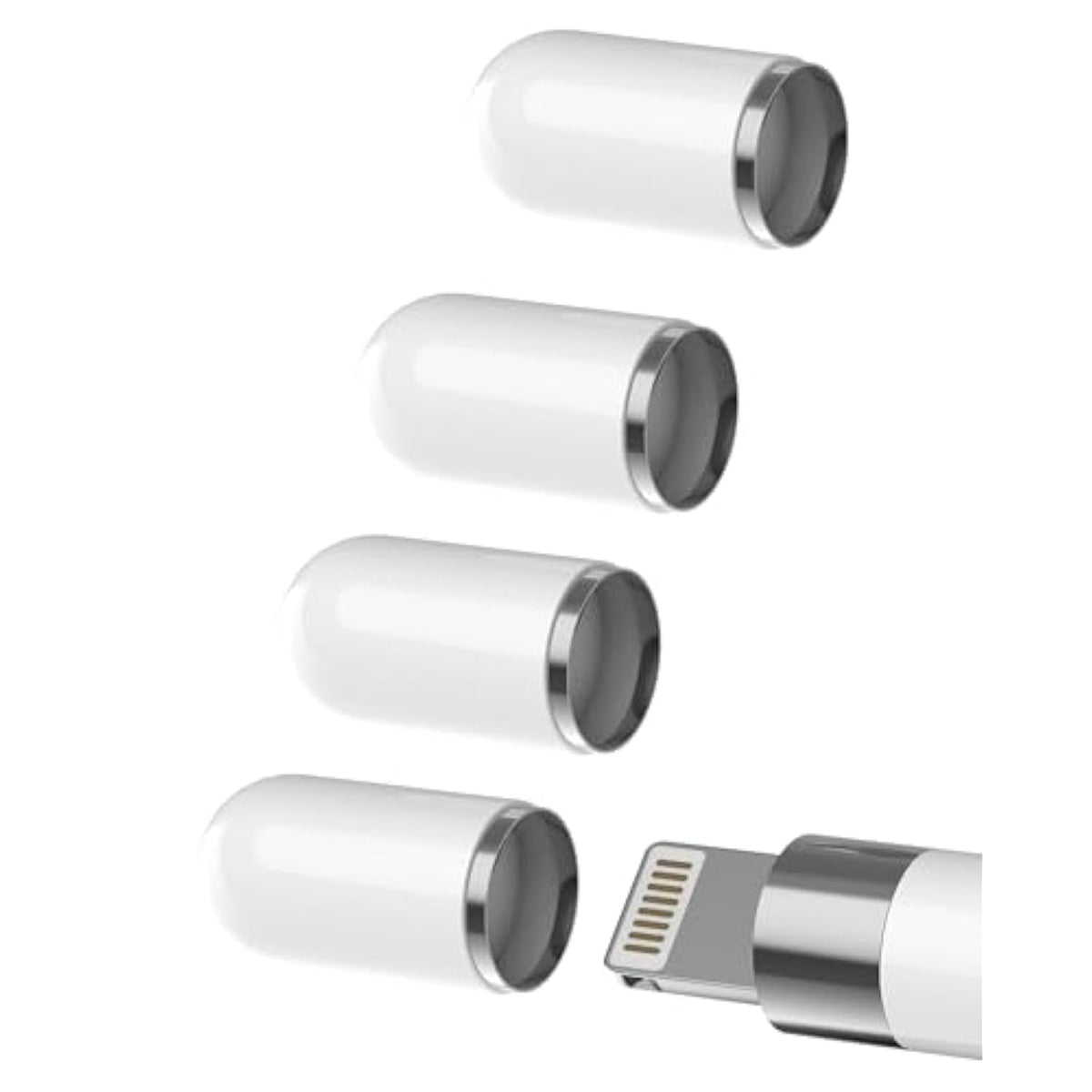 Apple Pencil 1st Gen 4-Pack Magnetic Replacement Caps for iPad and Pro