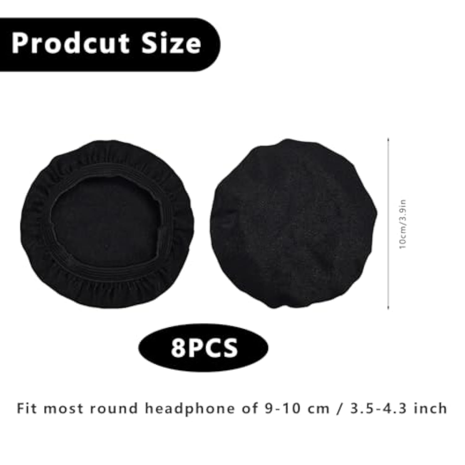 4 Pairs Headphone Ear Covers, Sweat Mesh Headphone Covers Washable And Stretchable Headphone Earpads Replacement For Gym, Libraries, Studying, Gaming, Aviation Noise Reduction (9-11Cm)