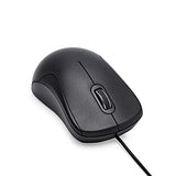 Basics 3-Button Usb Wired Mouse With Precision Scroll Wheel, 1000 Dpi, Ergonomic Grip, Plug And Play, 6-Foot Cable, Black