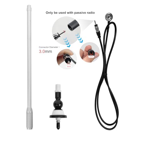 Waterproof Marine Antenna Rubber Duck Dipole Flexible Mast FM AM Antenna for Boat Radio Car ATV UTV RZR SPA