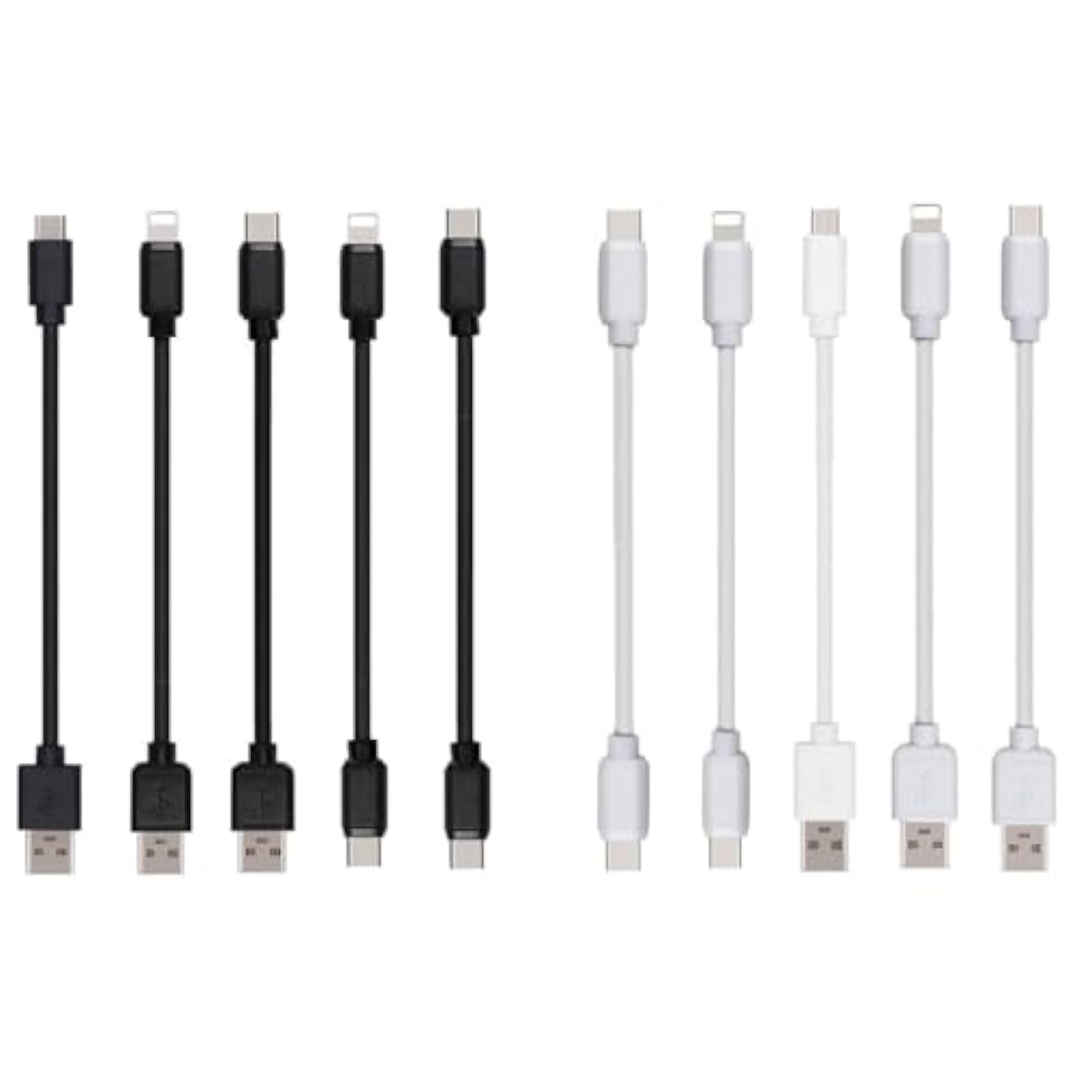 10-Pack Multi Short Usb Cables & Typec-C Cables For Charging Stations Compatib