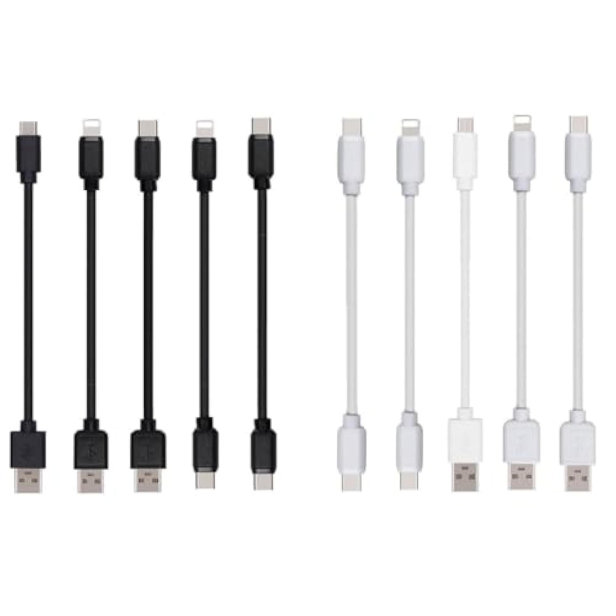 10-Pack Multi Short Usb Cables & Typec-C Cables For Charging Stations Compatib