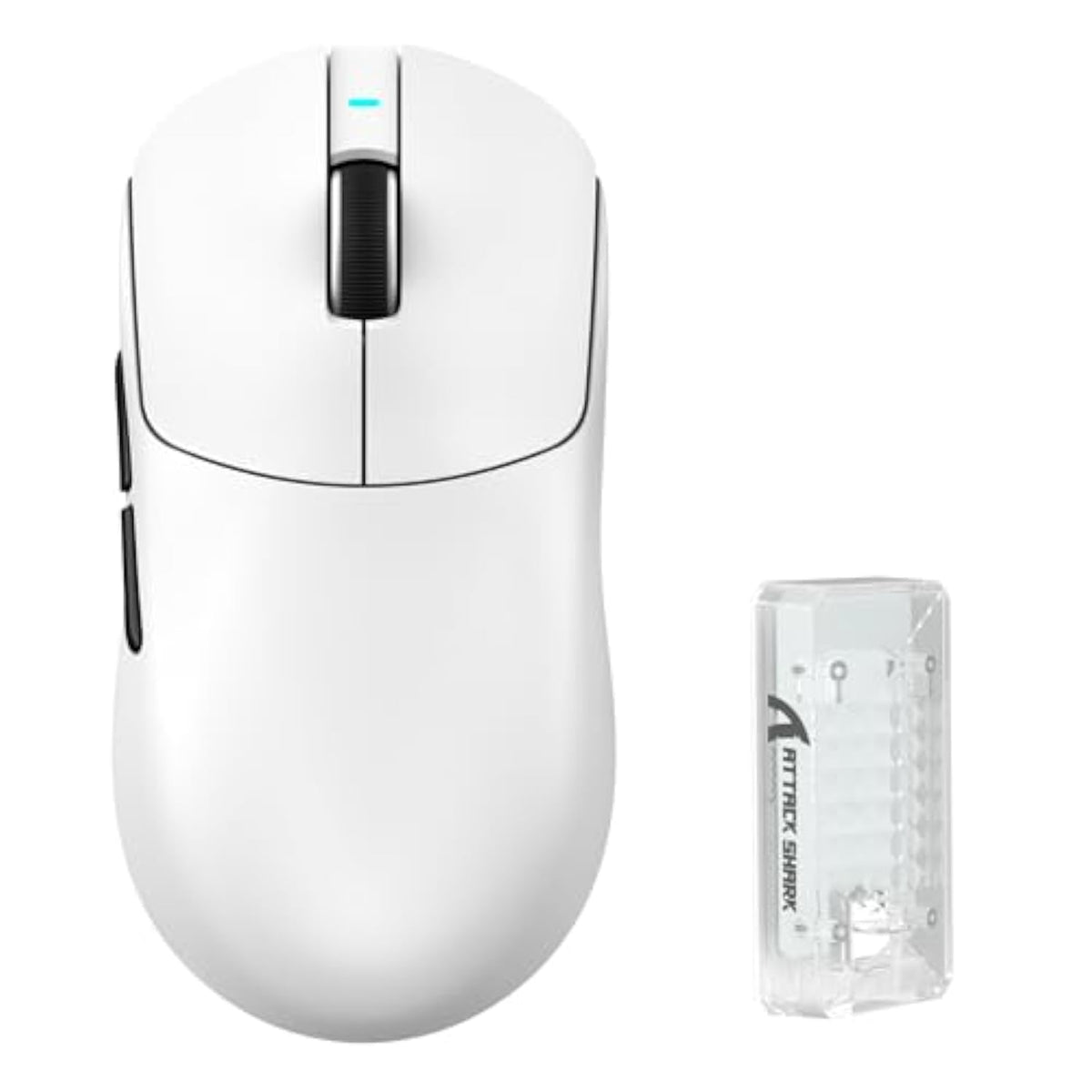 Attack Shark X8 Pro 8K Wireless Gaming Mouse,Paw3395Pro 40K Dpi Sensor,Tri-Mode Broadcom Bk52820 Chip,Superlight Ergonomic Mouse For Large Hands,Cloud-Based Software,For Win/Mac(White)