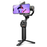 hohem iSteady M6 Kit Gimbal Stabilizer for Smartphone, 3-Axis Phone Gimbal with AI Tracking, Magnetic Fill Light, 18H Long Lasting Battery Stabilizer for iPhone & Android, Ideal for Video Recording