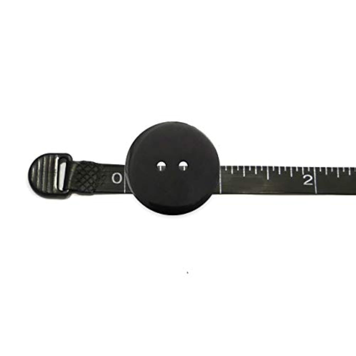 Buttons 2 Hole, 1 Inch, Resin, 10 Pieces, Black (Black)
