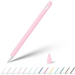 Silicone Case For Apple Pencil Pro 2024 & Apple Pencil 2Nd Generation, Cute Pink Protective Skin Sleeve Cover Holder Grip And Tip Cap Accessories Compatible With Ipad Pro 11 12.9 13 Inch