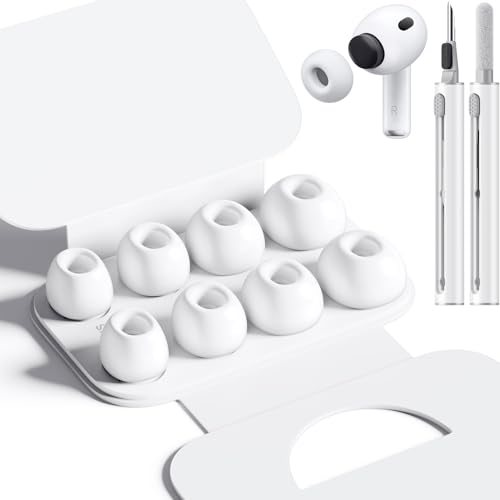 Replacement Ear Tips Compatible with AirPods Pro 3rd Generation Silicone Earbud Tips with Cleaning Pen, Secure Fit, Noise Isolation, Soft Comfort Ear