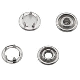 Pearl Snap Button 30 Sets 10Mm White Pearl Snap Buttons Metal Ring Sna