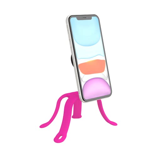 : Flexible Phone Mount & Stand, Phone Tripod Mount, Universal Device Mount - Hot Pink