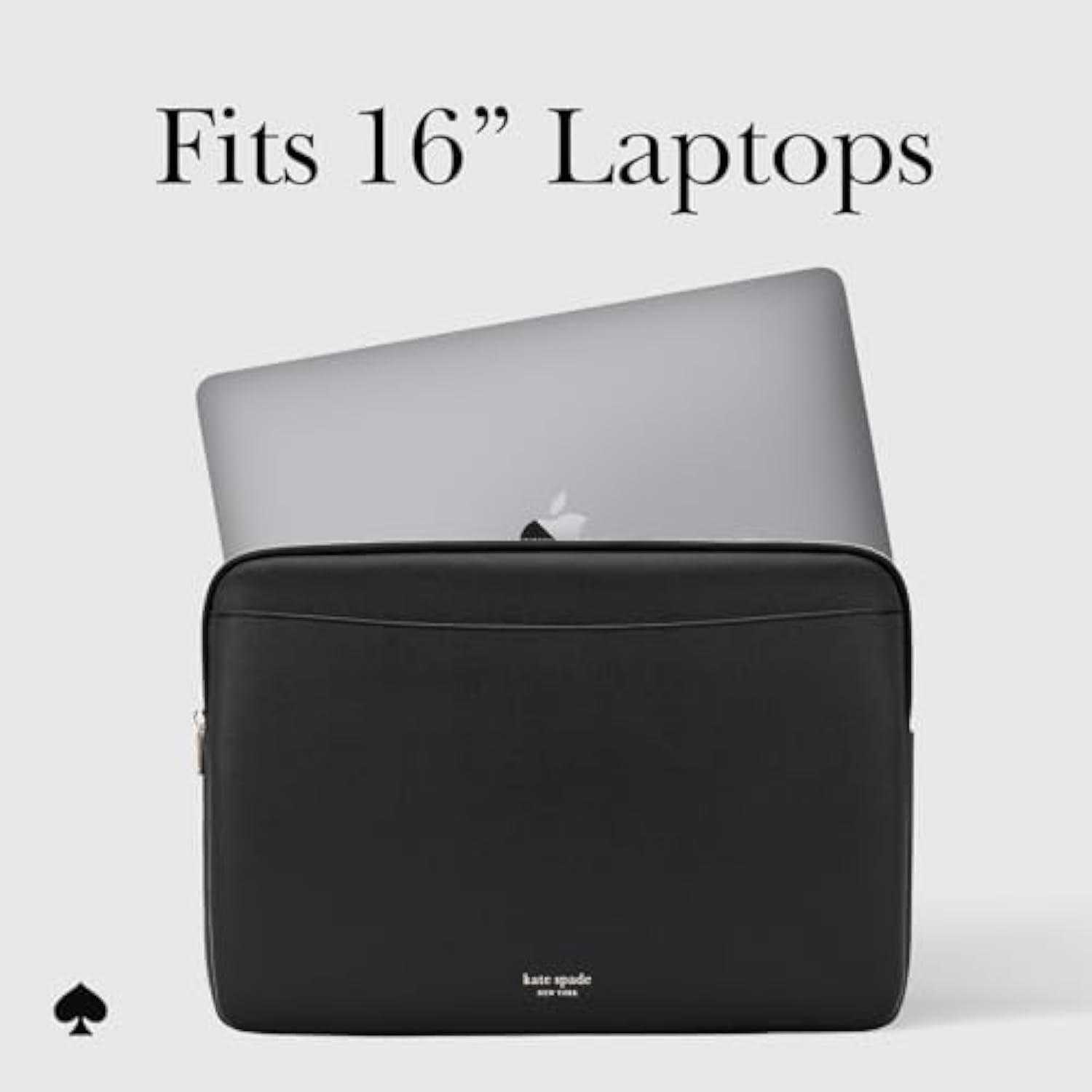 Saffiano Laptop Sleeve 16 Inch - Black - Compatible With All Macbook M Series Devices
