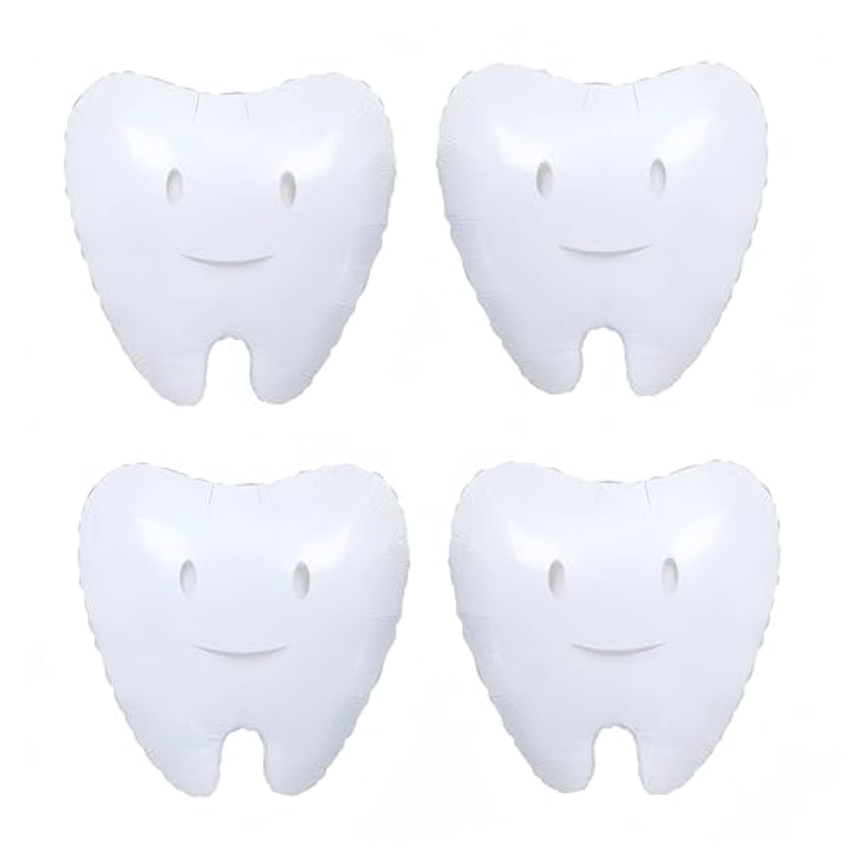 4Pcs White Tooth Balloons/Dentist Dental Graduation Party Decor/Temporary Tooth Teeth Theme Supplies/Tooth Clinic Dental School Balloons For Registered Dental Hygienist Graduation