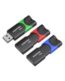 128Gb Flash Drive 3 Pack Usb Flash Drives Multicolor Usb Drive Retractable Thumb Drive Usb 2.0 Flash Drive Zip Drives High Speed Jump Drives With Led Indicator - 3Pack (Red, Green, Blue)