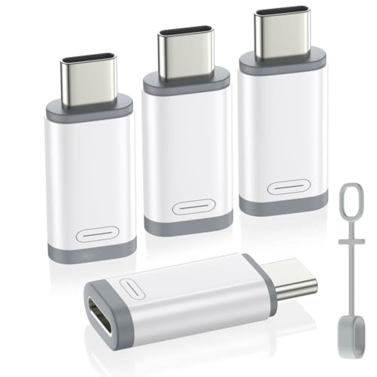 Moko Lightning To Usb C Adapter 4Pack, Not For Earphones/Microphone/Flash Drive/ Pencil, Usb-C To Lightning Adapter For Iphone 15/16 Pro/Pro Max/Plus,Galaxy S24,Ipad, Only For Charging/Data Sync