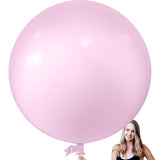 36 Inch Giant Pastel Pink Balloons, 6 Pack Large Round Pastel Pink Latex Balloons For Anniversary, Birthday, Christmas, Wedding, Baby Shower Party Decorations